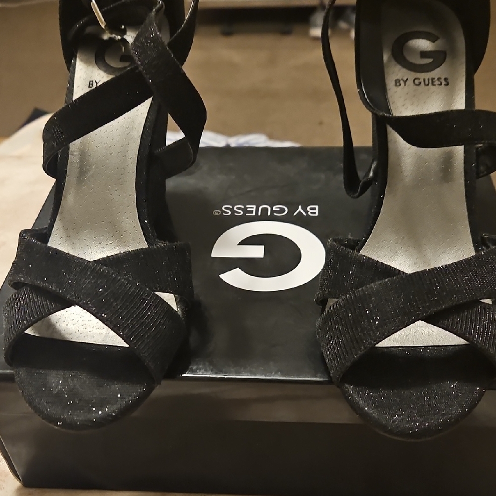 G by Guess Sparkling Black Heels